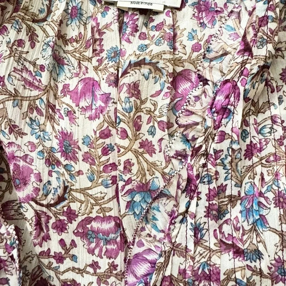 Zadig & Voltaire Thym Print Silky Top in Lilas Size XS - Picture 6 of 9